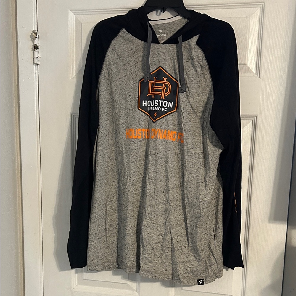 Fanatics Black and Gray Houston Dynamo Long Sleeve Tee